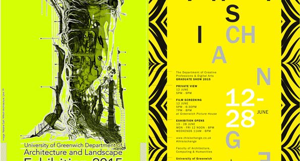 University of Greenwich Architectire / Design 2015 exhibition posters