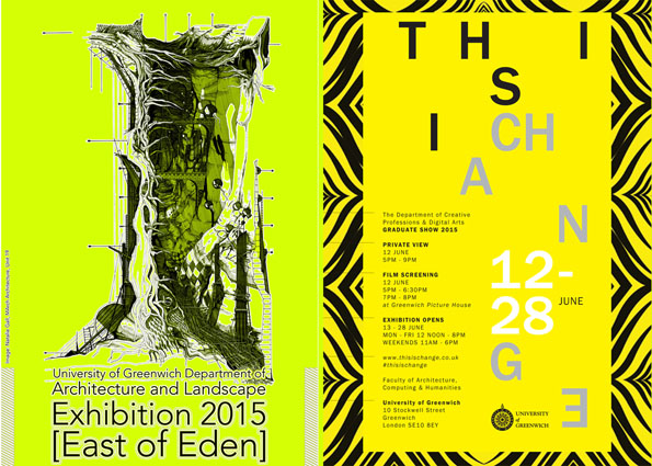 University of Greenwich Architectire / Design 2015 exhibition posters