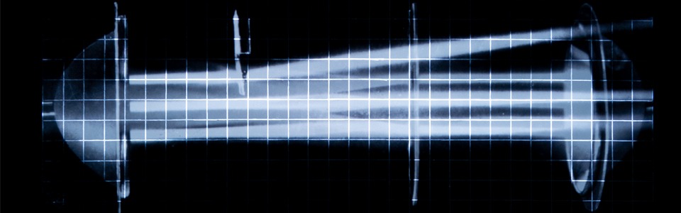 Jim Hobbs: installation shot (projected image on grid)